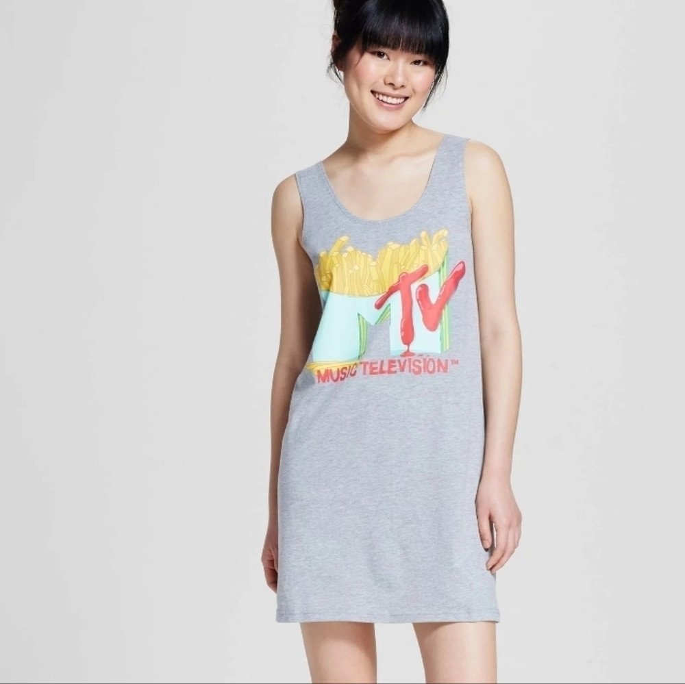 MTV‎ music tv French Fry cross back dress nightgown